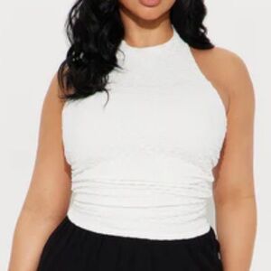 Women's White Halter Top